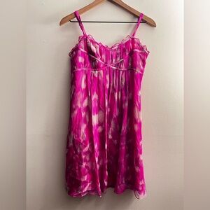 INC Vintage 90s Y2K Babydoll Prom Party Dress Mesh fairy Beachy Retro Boho 10